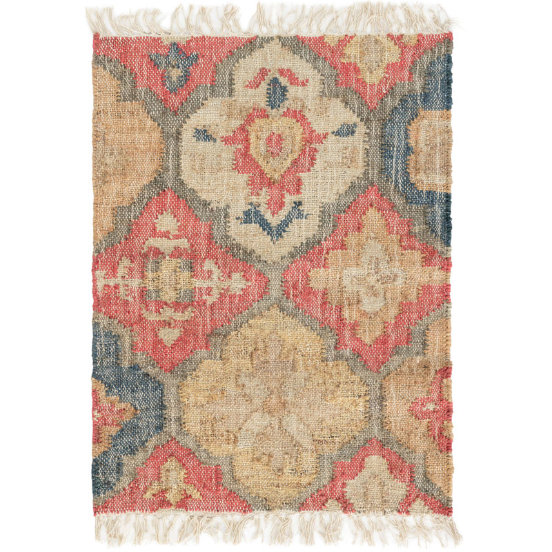 Dash and Albert Rugs Pali Handwoven Floral Area Rug In Blue/Yellow/Red